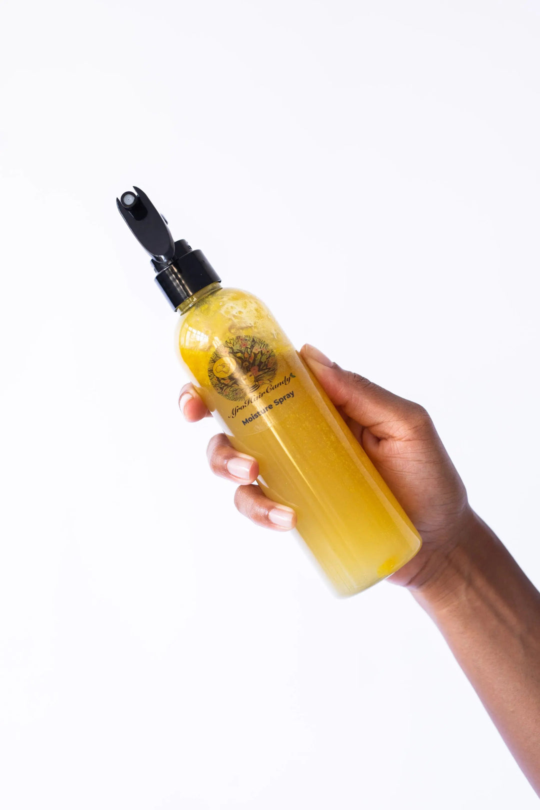 Natural moisture spray for hydrating dry curly coily and textured hair