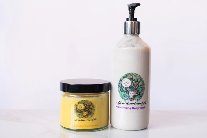 Organic Body Butter And Body Wash  Set PA