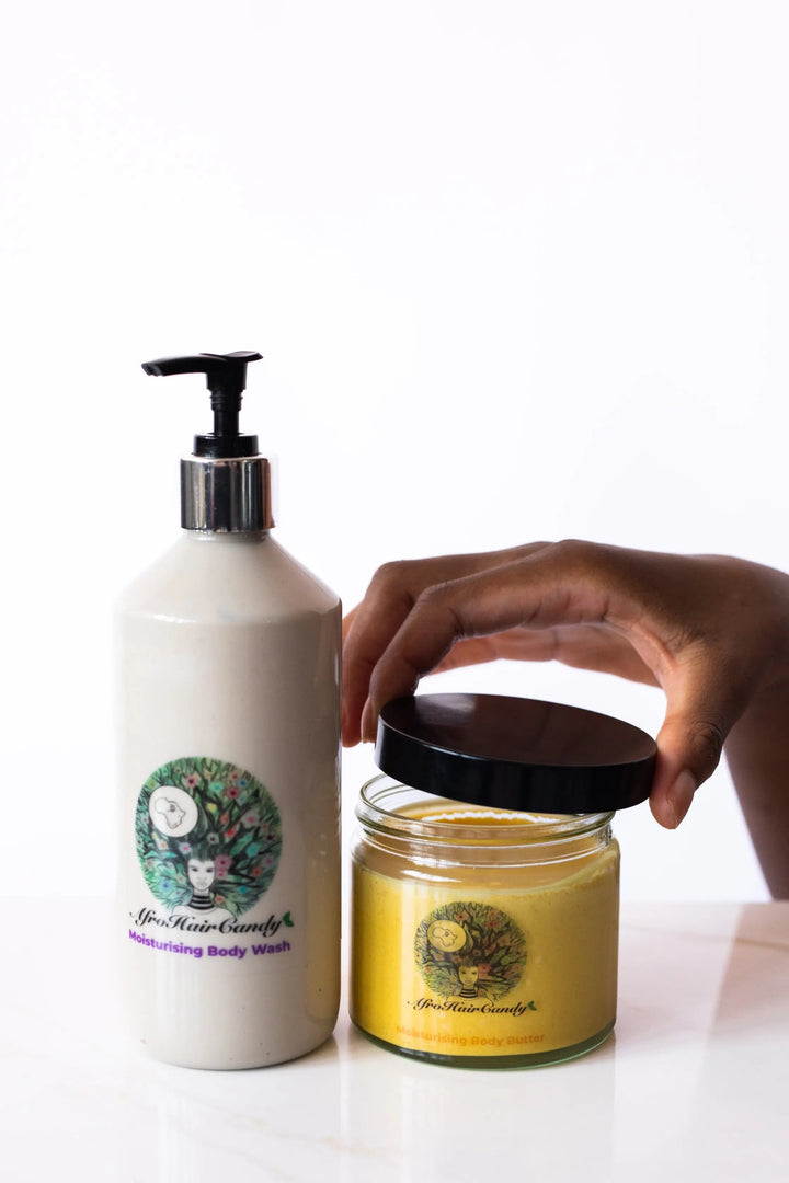Organic Body Butter And Body Wash  Set PA