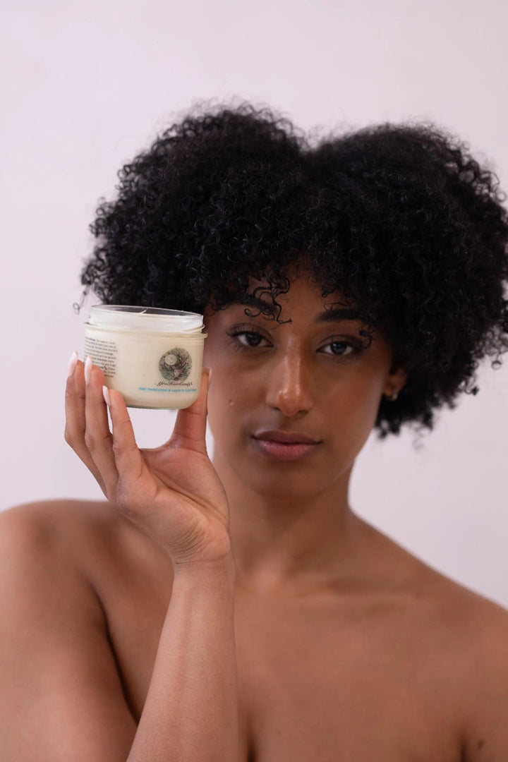 Organic hair moisturiser with aloe vera coconut milk cucumber and shea butter