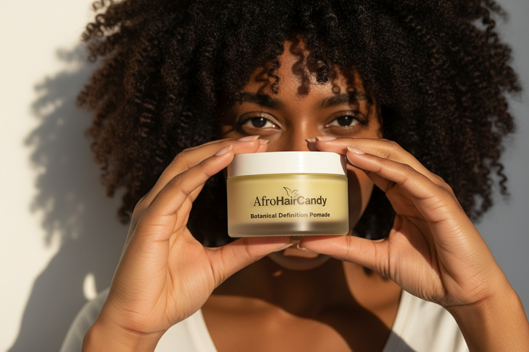 Botanical Definition Pomade for natural Afro hair styling and curl definition