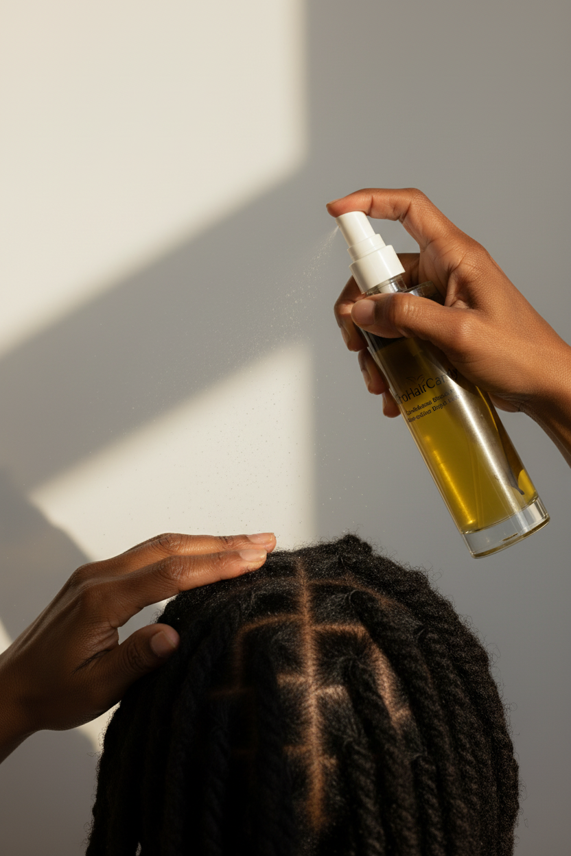 Botanical scalp and braid spray for protective styles and textured hair